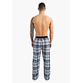 Phil & Co Phil & Co Men's Long Pyjama Pants 2-Pack Blue Checkered/Dark Blue