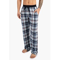 Phil & Co Phil & Co Men's Long Pyjama Pants 2-Pack Blue Checkered/Dark Blue