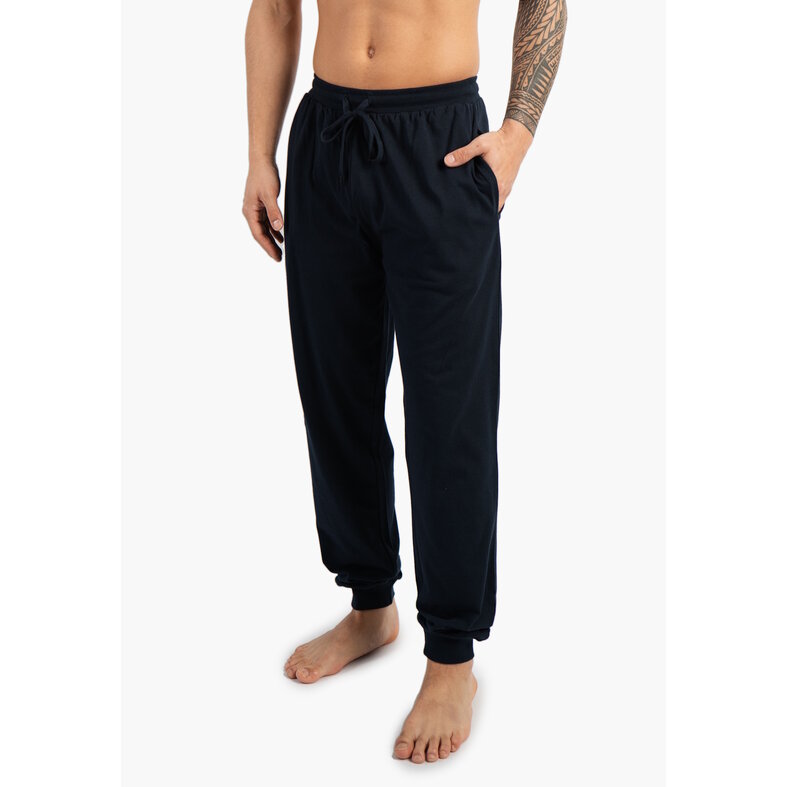 Phil & Co Phil & Co Men's Long Pyjama Pants 2-Pack Gray Striped/Dark Blue