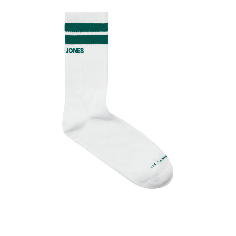 Jack & Jones Junior Jack & Jones Junior Jongens Sportsokken JACDANNY Tennissokken 5-Pack Wit Gestreept