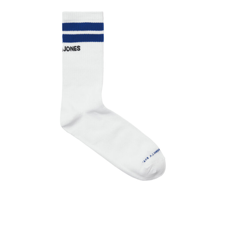 Jack & Jones Junior Jack & Jones Junior Jongens Sportsokken JACDANNY Tennissokken 5-Pack Wit Gestreept