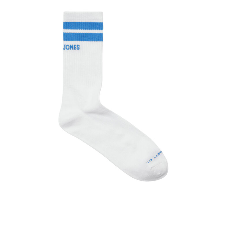 Jack & Jones Junior Jack & Jones Junior Jongens Sportsokken JACDANNY Tennissokken 5-Pack Wit Gestreept