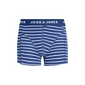 Jack & Jones Junior Jack & Jones Junior Jongens Boxershorts Trunks JACKEVIN 3-Pack Gestreept/Bladeren Print Donkerblauw