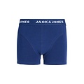 Jack & Jones Junior Jack & Jones Junior Jongens Boxershorts Trunks JACKEVIN 3-Pack Gestreept/Bladeren Print Donkerblauw