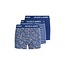 Jack & Jones Junior Jack & Jones Junior Jongens Boxershorts Trunks JACKEVIN 3-Pack Gestreept/Bladeren Print Donkerblauw