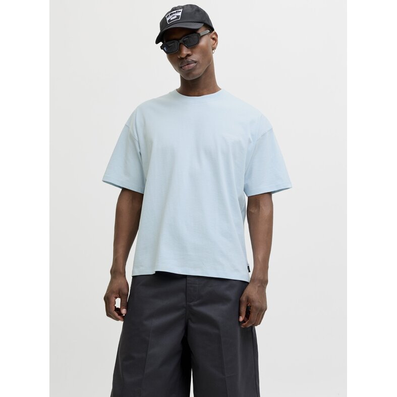 Jack & Jones Jack & Jones Men's Chrome Backprint T-Shirt JCOBIARRITZ Light Blue