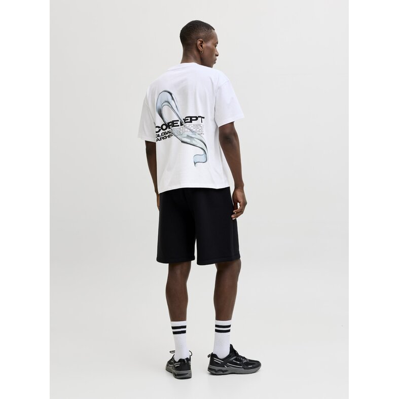 Jack & Jones Jack & Jones Heren Chrome Backprint T-Shirt JCOBIARRITZ Wit
