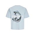 Jack & Jones Jack & Jones Heren Chrome Backprint T-Shirt JCOBIARRITZ Lichtblauw