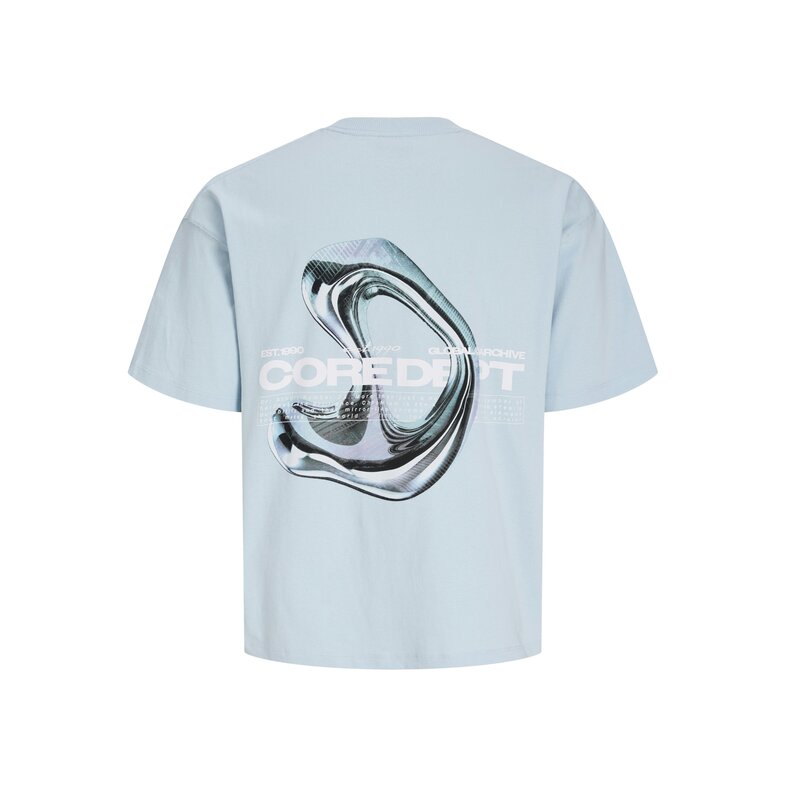 Jack & Jones Jack & Jones Men's Chrome Backprint T-Shirt JCOBIARRITZ Light Blue