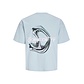 Jack & Jones Jack & Jones Heren Chrome Backprint T-Shirt JCOBIARRITZ Lichtblauw