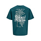 Jack & Jones JJ REBEL Heren Backprint T-shirt JREBCHRISTIAN Teal