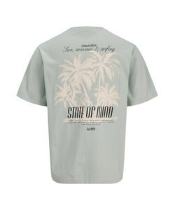 JJ REBEL Men's Backprint T-shirt JREBCHRISTIAN Gray