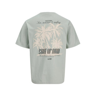JJ REBEL Men's Backprint T-shirt JREBCHRISTIAN Gray