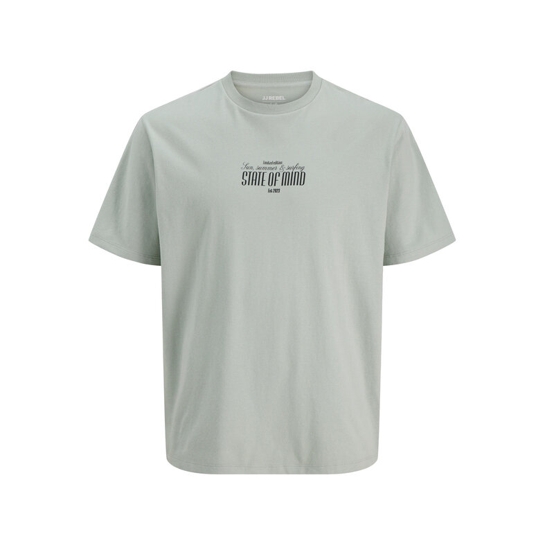 Jack & Jones JJ REBEL Heren Backprint T-shirt JREBCHRISTIAN Grijs