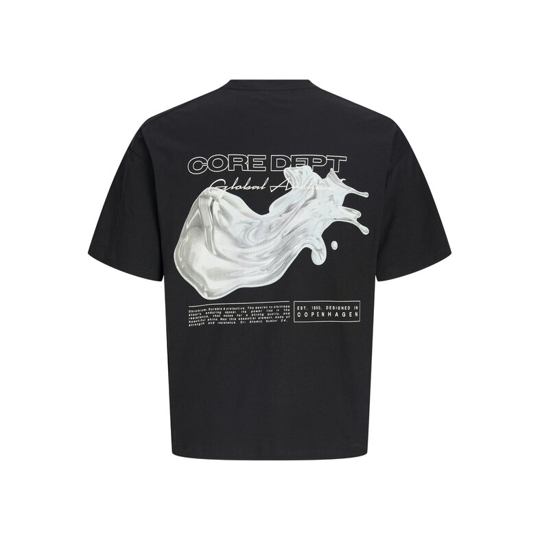 Jack & Jones Jack & Jones Men's Chrome Backprint T-Shirt JCOBIARRITZ Black