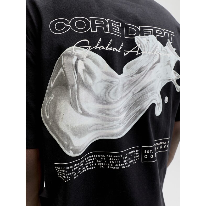 Jack & Jones Jack & Jones Men's Chrome Backprint T-Shirt JCOBIARRITZ Black