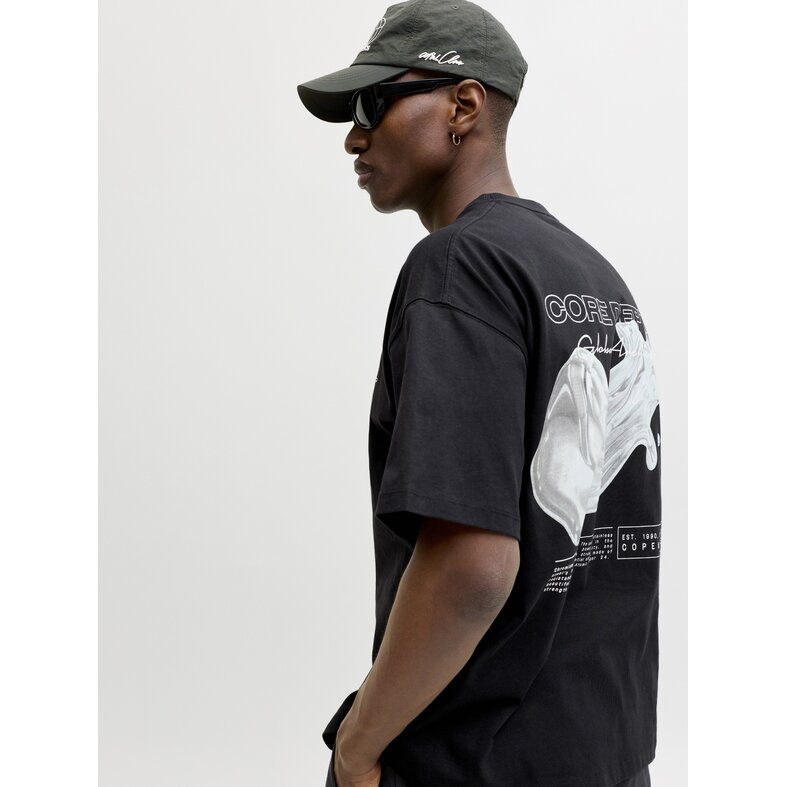 Jack & Jones Jack & Jones Men's Chrome Backprint T-Shirt JCOBIARRITZ Black