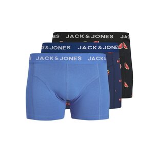 Jack & Jones Heren Boxershorts Trunks JACTHOR Fruitprint 3-Pack Kers/Watermeloen