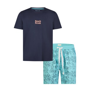 Phil & Co Men's Short Pajama Short Pajama Set Blue Floral