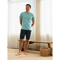 Phil & Co Phil & Co Men's Short Pants Short Pajama Set Light Blue/Dark Blue Floral