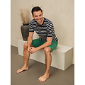 Phil & Co Phil & Co Heren Shortama Korte Pyjama Set Donkerblauw/Groen Gestreept
