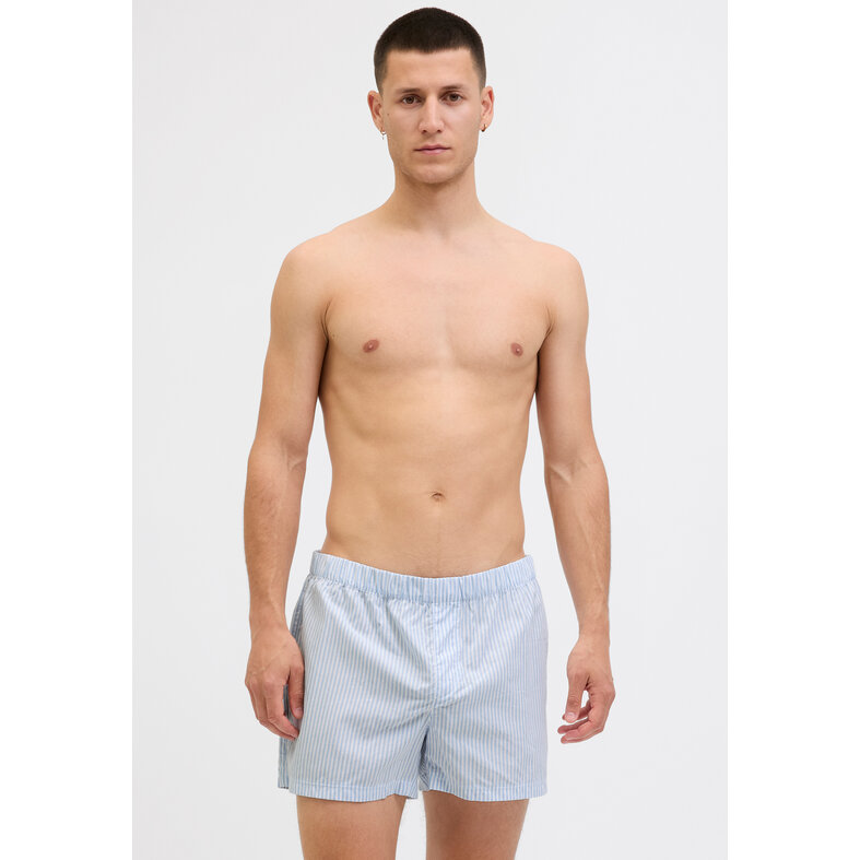 Jack & Jones Jack & Jones Heren Wijde Boxershorts Geweven Katoen JACMILANO 3-Pack Lichtblauw