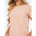 By Louise By Louise Dames Korte Pyjama Set Shortama Roze/Blauw Gestipt