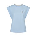 By Louise By Louise Dames Pyjama Set Lang Kapmouw Blauw Gestipt