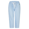 By Louise By Louise Dames Capri Pyjama Set Driekwart Kapmouw Blauw Gestipt