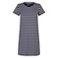 By Louise By Louise Ladies Long Nightshirt Short Sleeve Dark Blue/White Striped