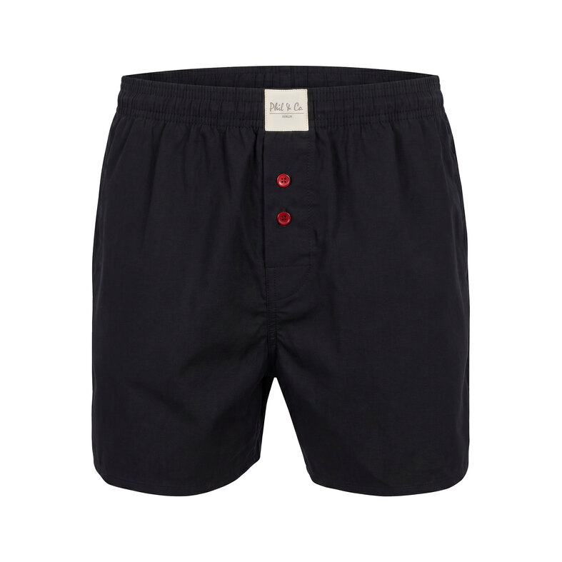 Phil & Co Phil & Co Men's Loose-Fit Boxer Shorts 4-Pack Black