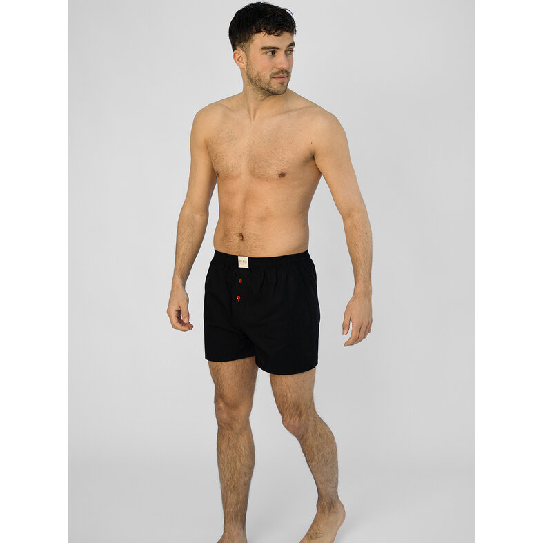 Phil & Co Phil & Co Men's Loose-Fit Boxer Shorts 4-Pack Black