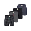 Phil & Co Phil & Co Men's Loose-Fit Boxer Shorts 4-Pack Black
