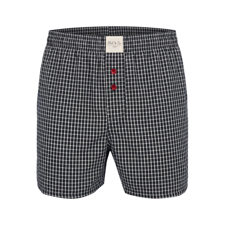 Phil & Co Phil & Co Men's Loose-Fit Boxer Shorts 4-Pack Black