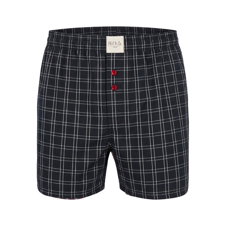 Phil & Co Phil & Co Men's Loose-Fit Boxer Shorts 4-Pack Black