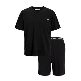 Jack & Jones Heren Korte Shortama Pyjamaset JACEVEREST Zwart