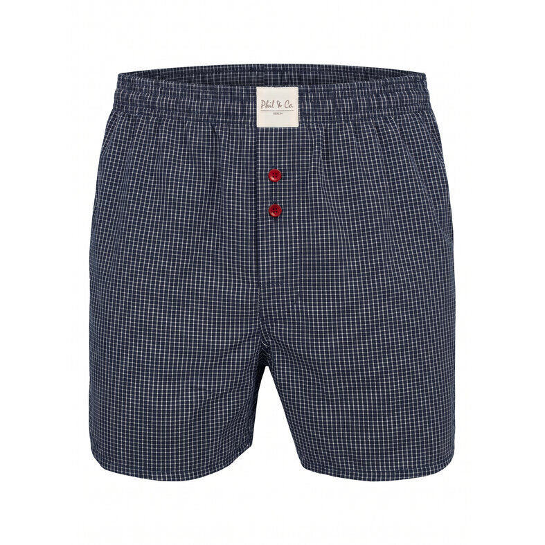 Phil & Co Phil & Co Men's Loose-Fit Boxer Shorts 4-Pack Blue