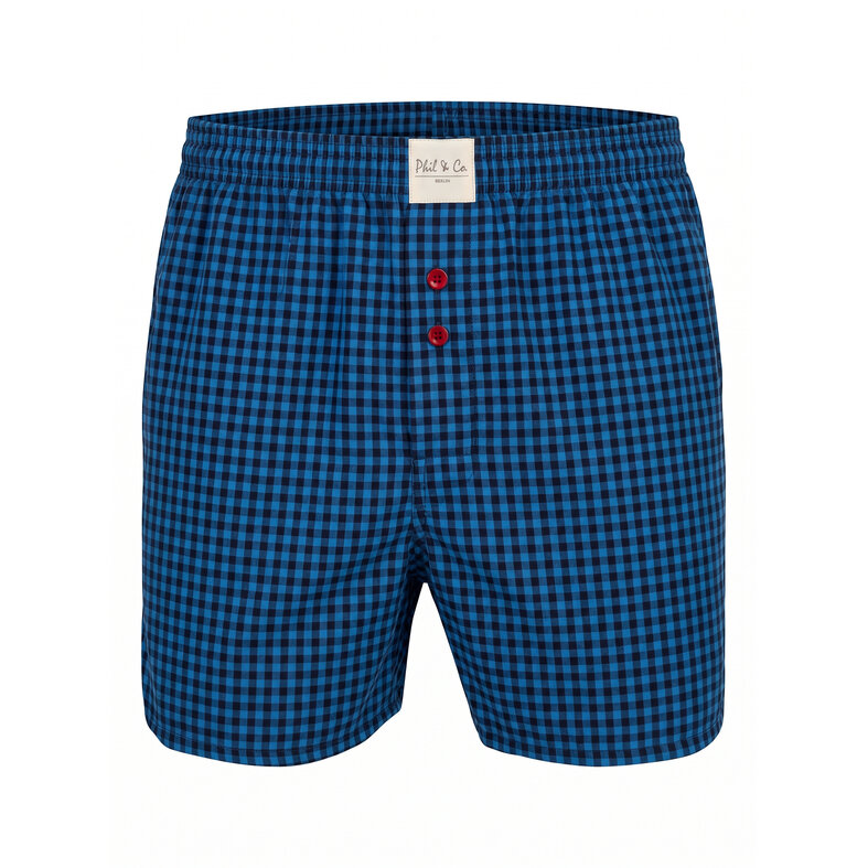Phil & Co Phil & Co Heren Wijde Boxershorts Mulitpack 4-Pack Donkerblauw