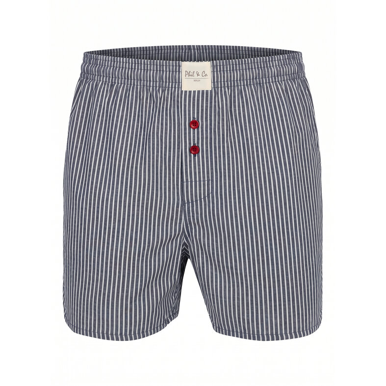 Phil & Co Phil & Co Heren Wijde Boxershorts Mulitpack 4-Pack Donkerblauw
