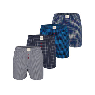 Phil & Co Men's Loose-Fit Boxer Shorts 4-Pack Dark Blue