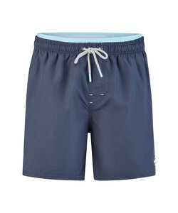 Happy Shorts Men's Swim Short Double Waistband Solid Dark Blue