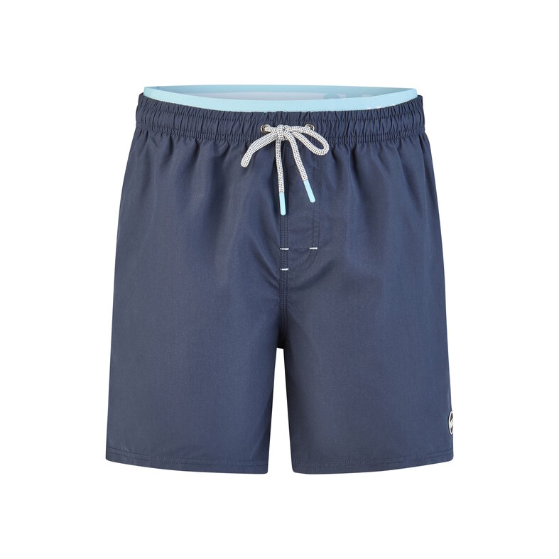 Happy Shorts Happy Shorts Heren Zwemshort Dubbele Waistband Effen Donkerblauw