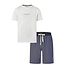 Phil & Co Phil & Co Men's Short Pajama Short Pajama Set White/Dark Blue Striped