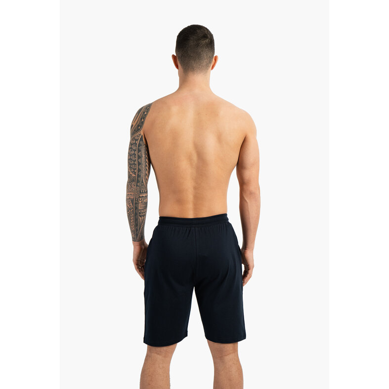 Phil & Co Phil & Co Men's Short Pyjama Pants Striped/Plain Blue 2-Pack