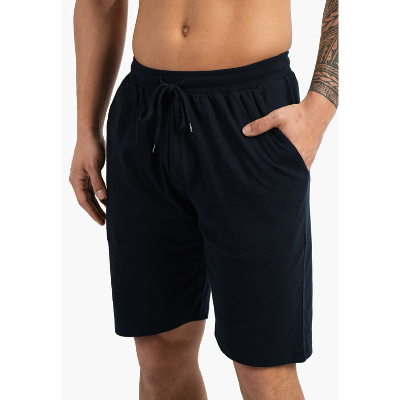 Phil & Co Phil & Co Men's Short Pyjama Pants Striped/Plain Blue 2-Pack