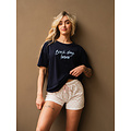 By Louise By Louise Women's Short Pajama Set Shortama Dark Blue/Pink