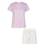 By Louise By Louise Ladies Short Pyjama Short Set Printed Purple/White Dotted