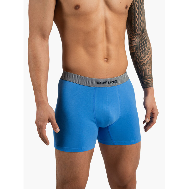 Happy Shorts Happy Shorts Heren Boxershort Hartjes 3-Pack Blauw