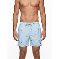 Happy Shorts Happy Shorts Heren Zwemshort Mojito Print/Lichtblauw Gestreept