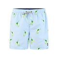 Happy Shorts Happy Shorts Heren Zwemshort Mojito Print/Lichtblauw Gestreept